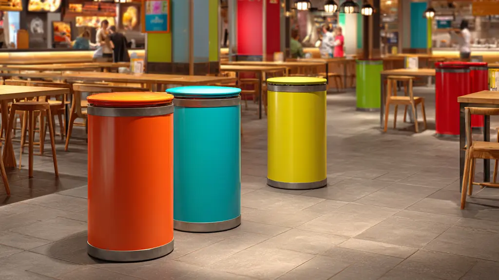 Lixeira para praça de alimentação